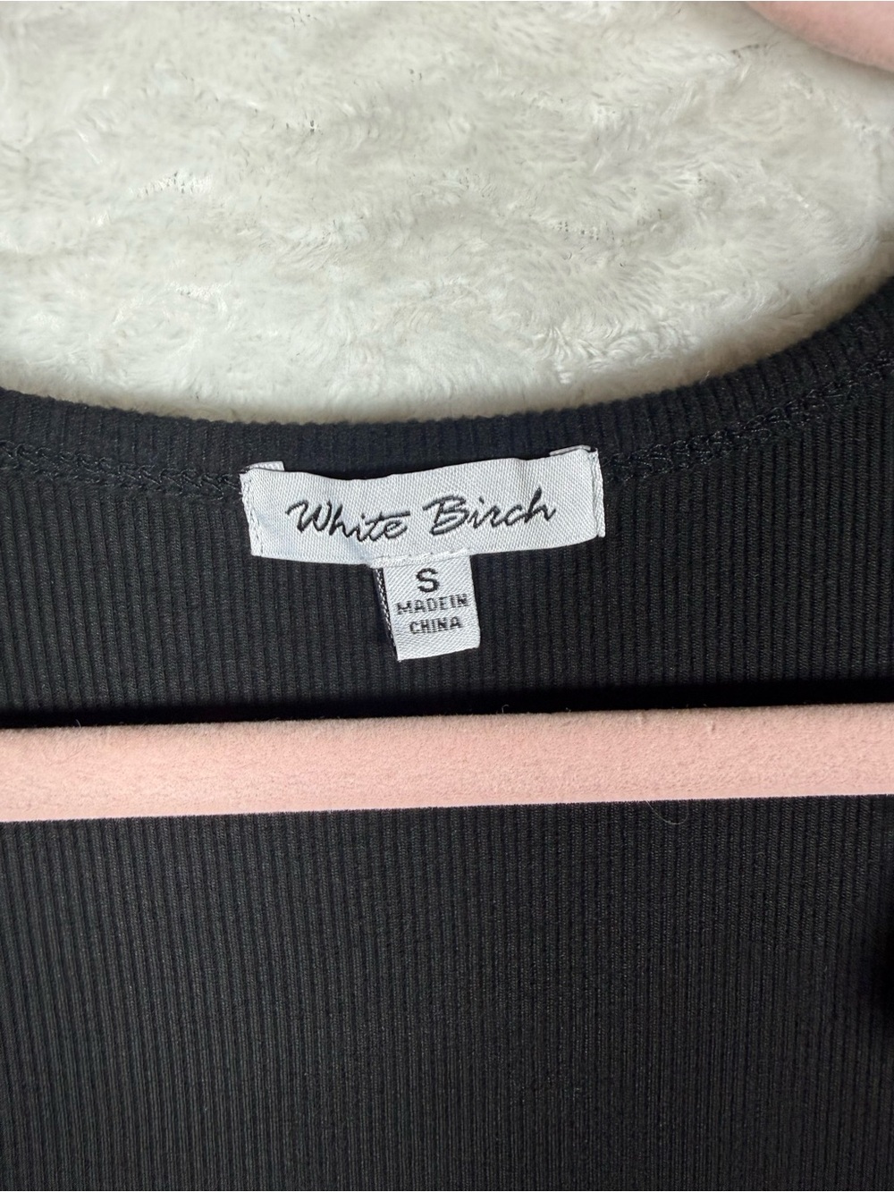 white birch Black Top with Buckle Strap Detail open shoulder long sleeve. So 🔥 - Picture 3 of 9